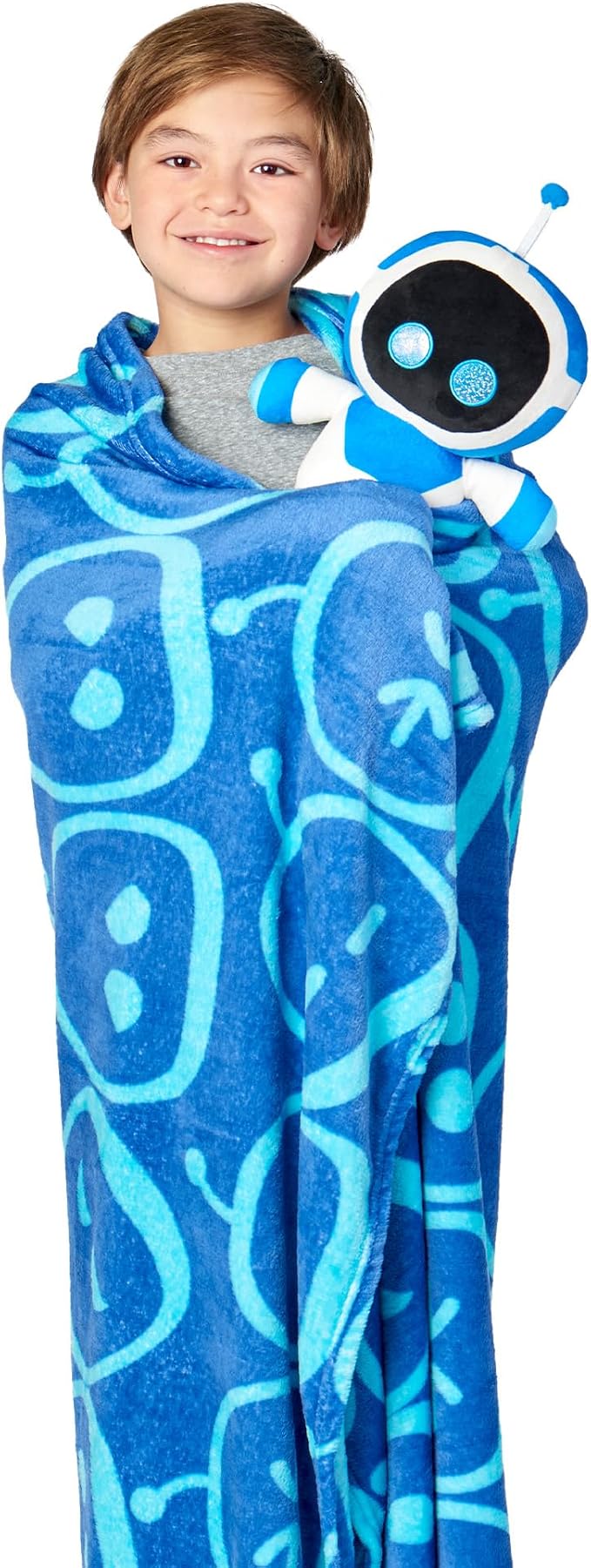 Northwest Astrobot Hugger Pillow & Silk Touch Throw Blanket Set, PlayStation Stuffed Pillow, 50x60 inch Blanket and 11 inch Plushie