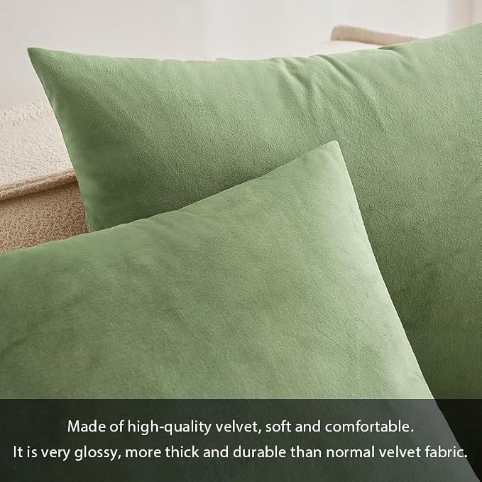 MIULEE Velvet Pillow Cover Soft Luxury Decorative Throw Pillow Cover Single Rectangle Cushion Case for Spring Couch Sofa Bedroom Car Decor,12x20 Inch Sage Green | Soft Luxury Decorative Throw Pillow Cover, Single Rectangle Cushion Case, Home Decor for ...