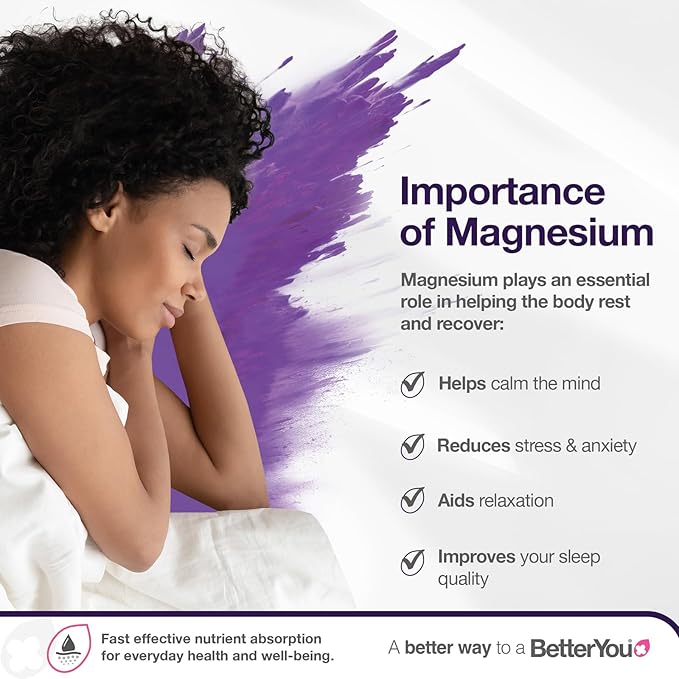 BetterYou Magnesium Sleep Body Lotion - Relaxing Body Lotion - Magnesium Body Cream with Lavender and Chamomile Blend - Sore Muscle Relief - 6.08 oz
