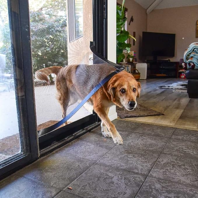 PetDoors Screen Pet Door Conversion Kit | Doggie for Door| Patio Screen, Sliding Glass Porch Screens Convert Your Into A Cat or Door, Black Tape (v2), One Size Fits All, (05PP-C0000-0B)