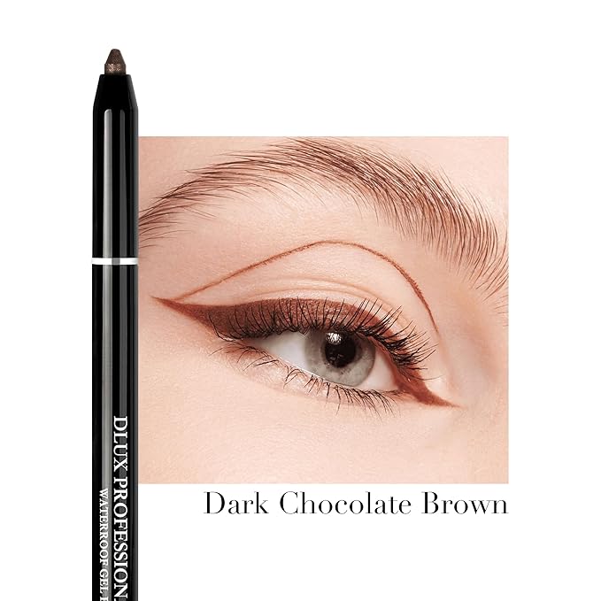 DLUX PROFESSIONAL Gel Eyeliner - 4g Stick Eye liner, Waterproof Pencil Gel Liner, Smooth Cream Eye shadow, Smudge-Free, Long-Lasting, Intense Colours, Easy To Use Korean Cosmetic