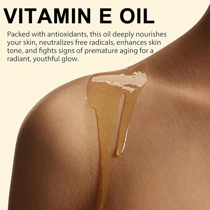flasture Vitamin E Oil for Skin 75,000 IU – 2 Pack Vitamin E for Face, Hair, Scars, Nails, Ultra-Hydrating Body Oil for Dry Skin Wrinkles,Cold-Pressed, Non-GMO, Skincare Formula –2 Fl Oz