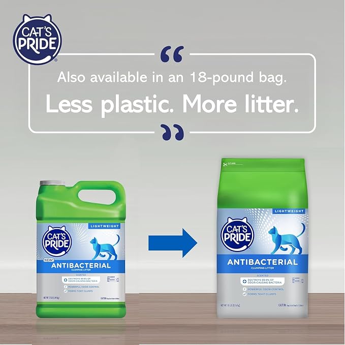 Cat's Pride Antibacterial Litter, Odor-Eliminating Lightweight Scented 12lb