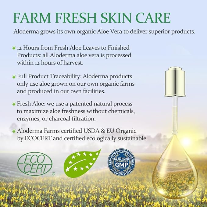 Aloderma Aloe Nourishing Body Wash 16oz - Fresh, Organic Aloe Vera Based (No Water Added) For All Skin Types + Moisturizing Shea Butter & Allantoin for Naturally Soft, Hydrated, & Nourished Skin