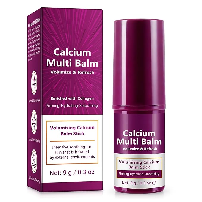 Calcium Multi Balm Stick - Korean Collagen Moisturizing Cream, Visibly Reduces Wrinkles & Firms Skin, All-in-One Face, Eye & Neck Care for Women & Men, 9g