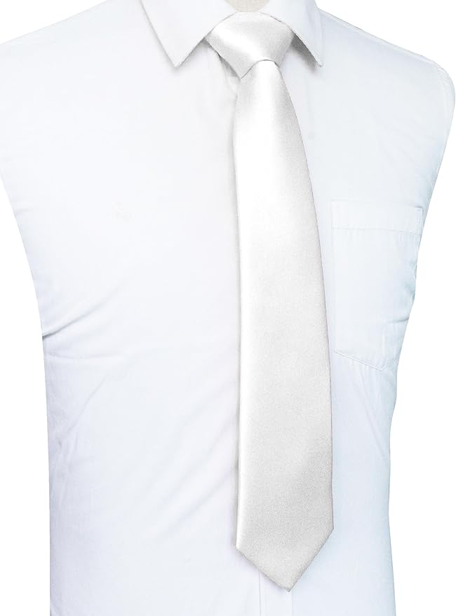 JEMYGINS Solid Color Tie Mens Necktie for Business and Wedding