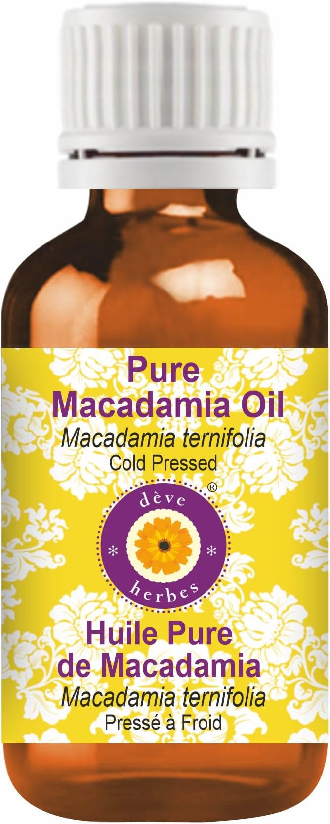 dève herbes Pure Macadamia Oil (Macadamia ternifolia) Cold Pressed 15ml (0.50 oz)