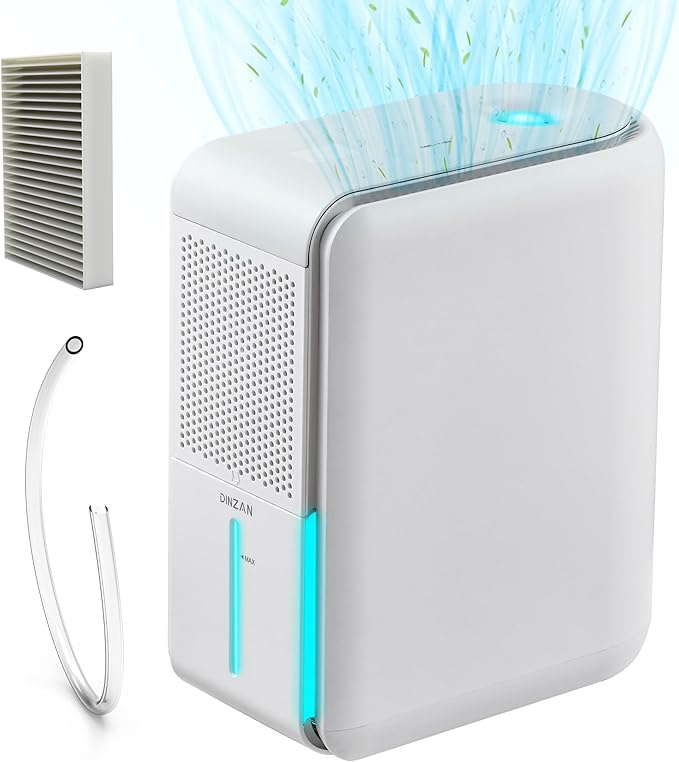 3 in 1 Dehumidifier, Humidifier & Air Filtration & aroma diffuser combo - 39Oz, Auto Humidity Control,Quiet, 27db，multifuctional colorful mist,for Bedroom/bathroom/home/basement/RV(350 sq.ft)