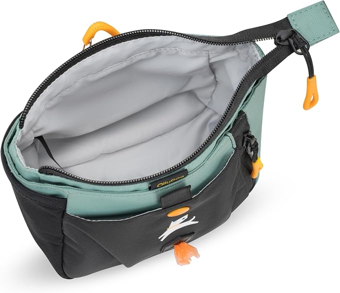 OllyDog Backcountry Day Bag | Dog Training Treat Pouch | Eco-Friendly Recycled Fabric Fanny Pack with Zipper Closure, Built-in Poop Bag Dispenser & Adjustable Waist Belt (Surf)