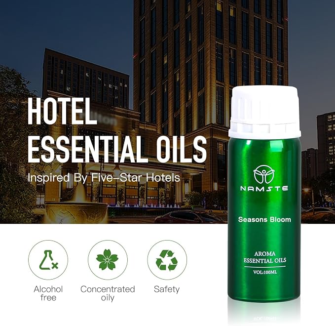 100ml Diffuser Essential Oil Seasons Bloom Citrus & Lavender Blend | Bring 5-Star Luxury to Your Home Spa Grade Amber Musk Scent for Bedroom Relaxation, Candle & Soap Making