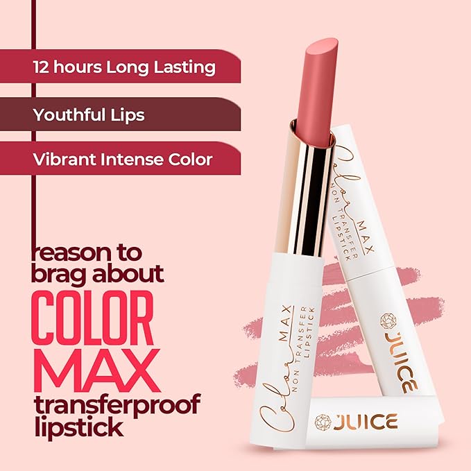 JUICE Color Max-The Max Performing Power Lipstick With Goodness Of Bio Retinol, Transfer-Proof Long Lasting Natural Taupe - M11 2.3 G Pack Of 1