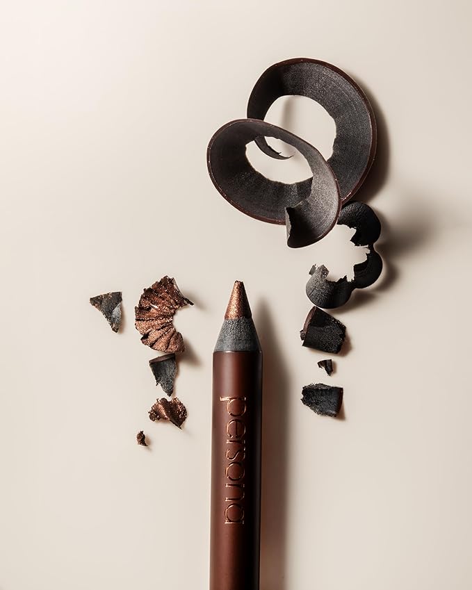 PERSONA 24HR Brown Waterproof Eyeliner Pencil | Creamy Smudgeable for Lash Line & Waterline | All-Day Wear | Vegan, Cruelty-Free | Sharpenable | Made in USA