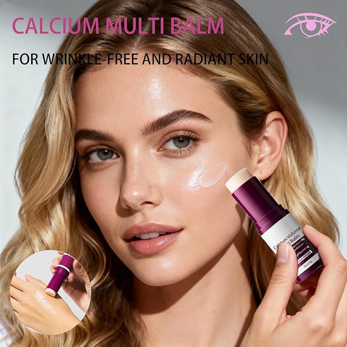 2PCS Calcium Multi Balm Stick -Collagen Moisturizing Balm Stick for Face,Eyes & Neck, Anti-Wrinkle Eye Cream, Wrinkle Core Sticks For Firming Skin, Hydrating, Anti-aging