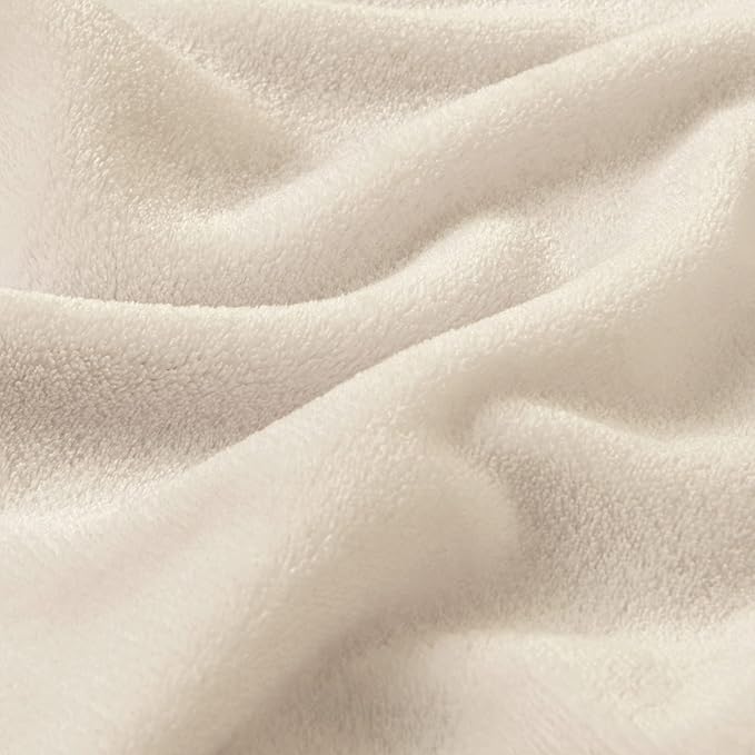 BEDELITE Fleece Blanket Soft Plush Queen Size Bed Blanket Beige 90"x90" | Ultra Soft Fleece, Plush Microfiber, Lightweight Warmth, All Season Comfort, Fade Resistant, Machine Washable,Perfect for Bed