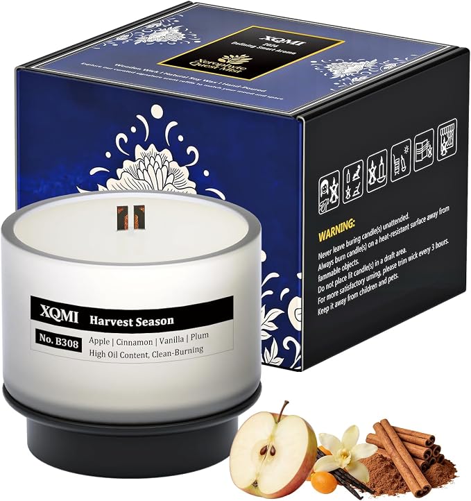 Scented Candle Set, Women Candles Gifts Valentine's Day Gift, Soy Wax Lasting 35H, for Home Decor Aromatherapy Candle Set,Apple, Cinnamon, Vanilla, Plum