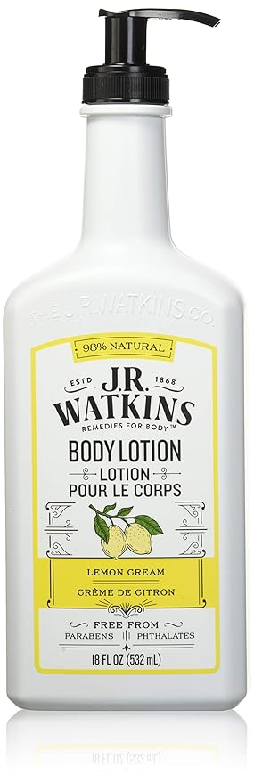 J.R. Watkins Daily Moisturizing Lotion, Lemon Cream, 18 Fl Oz