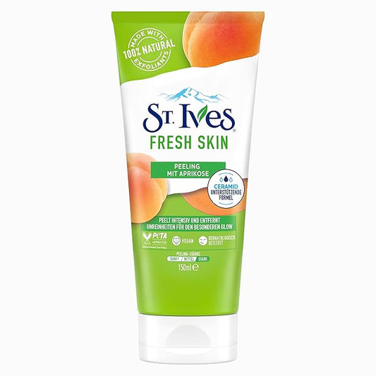 St. Ives Apricot Facial Scrub, Fresh Skin – Face Exfoliant for Balanced to Oily Skin, 6 Oz Ea