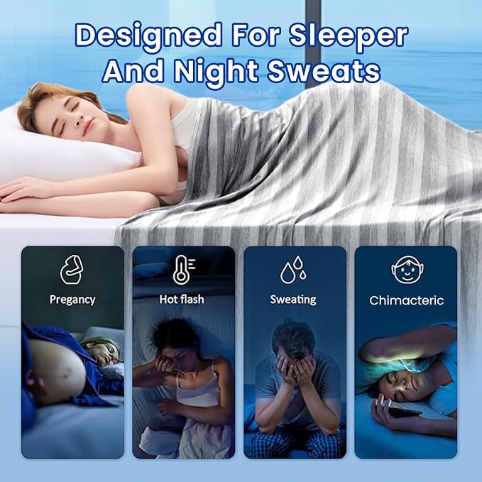 Cooling Blanket 60"x90" Summer Cooling Blanket for Hot Sleepers | Cold Summer Bed Blanket Keeps Cool for Night Sweats, Soft Lightweight Breathable Sofa Blankets for Kid Adults