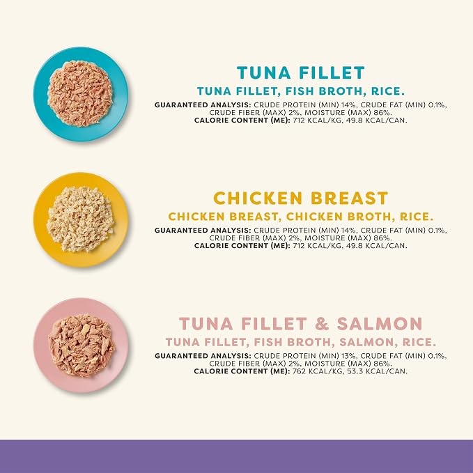 Applaws Fish & Chicken Variety in Broth Wet Cat Food 12-Pack 2.47 oz Cans | 100% Natural, High Quality Ingredients, High Protein, No Artificial Additives, Limited Ingredients