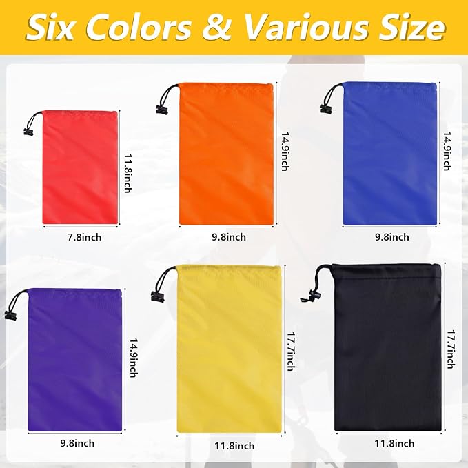 iMucci Upgrade Drawstring Bag Sack Nylon Bag Ditty Bag for Gym Traveling, Hiking, Yoga, Shopping
