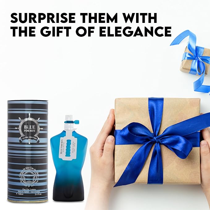 A CENTER Men's Cologne SaExt&Blue for Men Ultra Eau de Parfum Gift Set - 3.4 Fl Oz Each | Citrus Spicy & Woody Ambergris Fragrance | Luxury Perfume for Day & Night