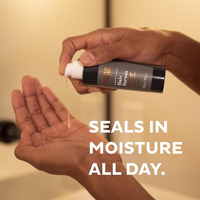 Scotch Porter Curls & Waves Hair Oil for Men | Seals in Moisture, Detangles & Prevents Frizz | Free of Parabens, Sulfates & Silicones | Vegan | 1.7oz