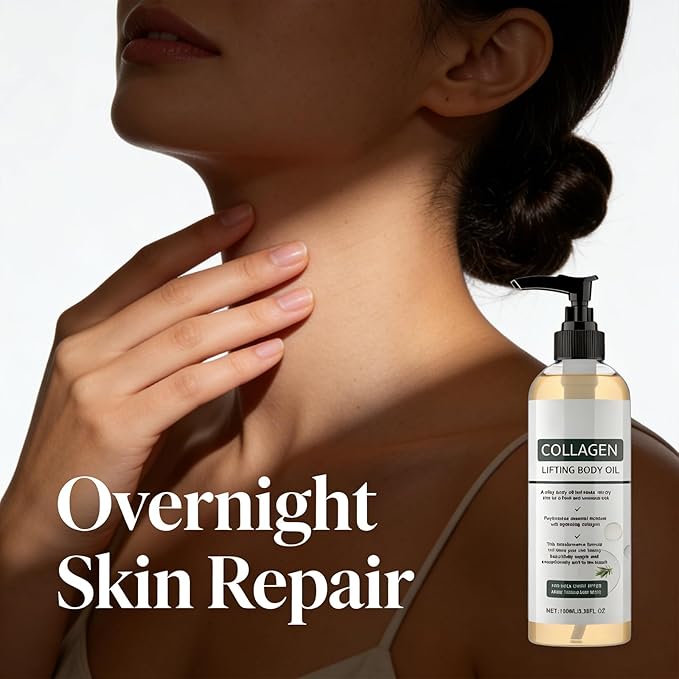 Divinvera Collagen Body Oil, Collagen Oil for Skin Tightening, Divinvera Collagen Anti Wrinkle Body Oil, Collagen Oil, Anti Aging Moisturizing