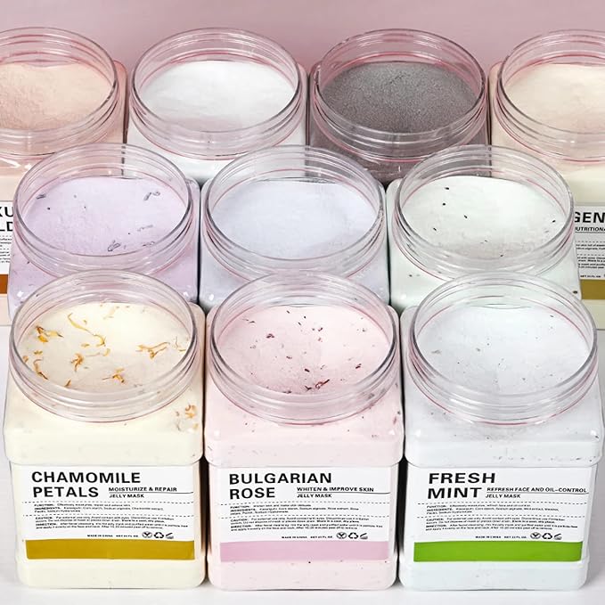 YMEYFAN Jelly Mask for Facials Professional, Collagen Peel Off Jelly Face Mask Powder, Deep Hydrating Moisturizing Facial Skin Care, Home Spa Day DIY Skincare for Women and Men (23Fl Oz)