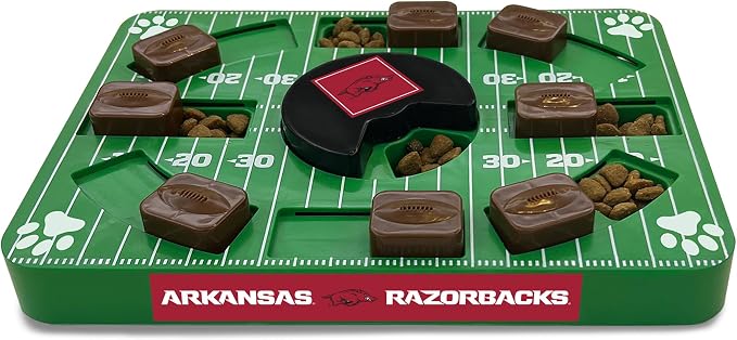 Pets First NCAA Arkansas Razorbacks Puzzle Toy, Puzzle Treat Dog Toy, Interactive Dog Treat Toy, Dog Puzzle Feeding Slow Toy