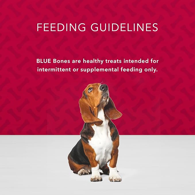 Blue Buffalo Bones Beef Medium Dog Biscuits, 16 oz, 4 ct | Real Beef First, Classic Bone-Shaped Biscuit, No BHA, Meat & Bone Meal, or Artificial Preservatives