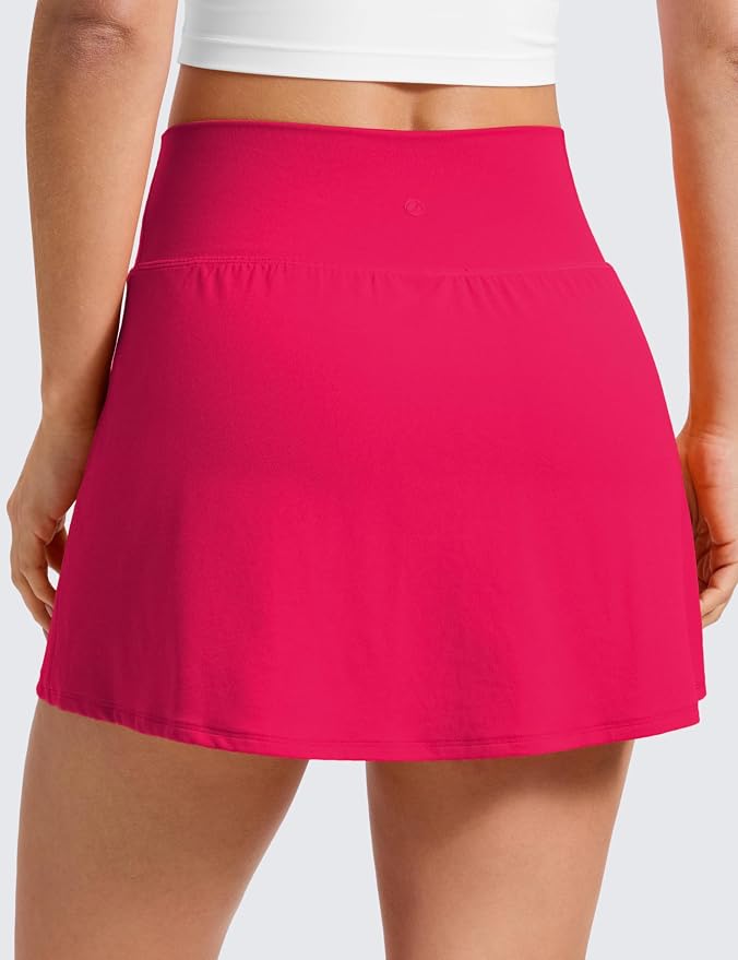 CRZ YOGA Butterluxe High Waisted Tennis Skirts | Built-in Shorts with Pockets, Extremely Soft, Casual, A Line, Stretchy, Mini, Skort for Women