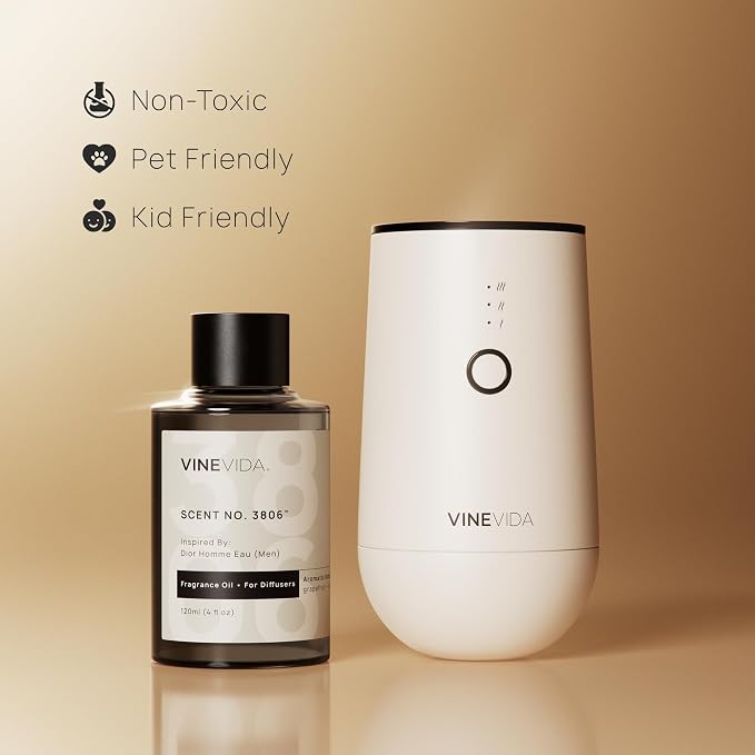 VINEVIDA [16 Fl Oz] Scent NO. 1003 Inspired by 24K Magic Fragrance Oil for Cold Air Diffusers, Aromatic Notes of Lemon Jasmine Musk, Essential Oils for Diffuser Oil Refill & Air Freshener Room Spray