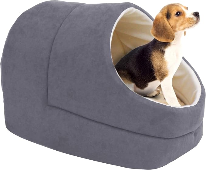Self Warming Burrow Cat Bed, Washable Pet Hideway House | Keep Warming, Machine Washable, Easy to Clean, Soft & Comfortable, Pet Beds fo Cats & Dogs, Cozy Privacy Nook
