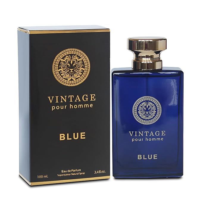 AFLUXE 2PCS Valentine Milano/Vintage Blue Eau De Toilette for Men-Fresh,Romantic Scent Perfume for Men 3.4 Fl Oz Each Mens Cologne For All Skin Daily Used