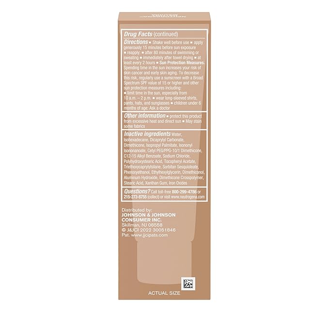 Neutrogena Purescreen+ Tinted Sunscreen for Face with SPF 30, Broad Spectrum Mineral Sunscreen with Zinc Oxide and Vitamin E, Water Resistant, Fragrance Free, Medium, 1.1 fl oz
