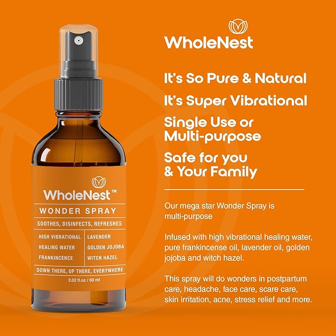 2-Piece Postpartum Essentials, Multi-Use Perineal Spray (60ml) & Comfort Oil (15ml), Gentle Care for Delicate Areas, Plant-Based Ingredients, Wellness & Postpartum Mom Gifts