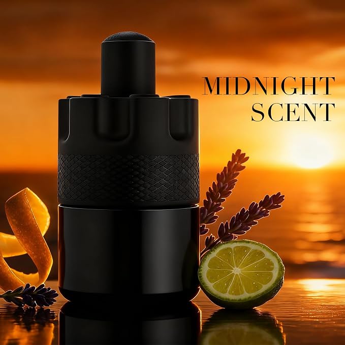 AFLUXE AZURA NOIR-INTENSE Long-Lasting Cologne for Men | Fresh Citrus & Woody Scent | Eau de Toilette 100ml Spray | Day to Night Fragrance