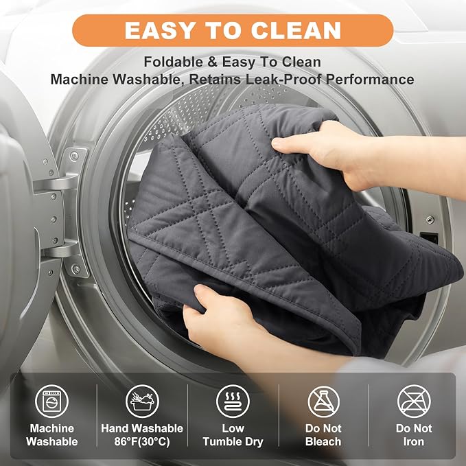 100% Waterproof Washable Dog Blanket，Gray+Gray，35"x71" | ,7-Layer Reversible Couch Covers for Dogs Met for Sofa Furniture Car Camping