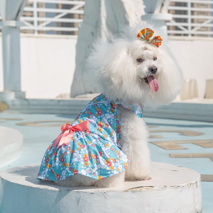CuteBone Dog Mesh Dress Puppy Sundress Pet Outfit Summer Fashion for Small Dogs Girl Cat Clothes