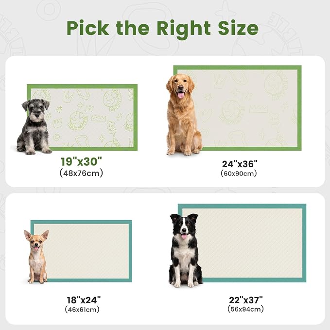Gardner Pet Pee Pads for Dogs 19"X30" with Adhesive 10 Count, Large Disposable Dog Pee Pads, Non-Slip Puppy Training Pads for Crate/Cage/Carrier