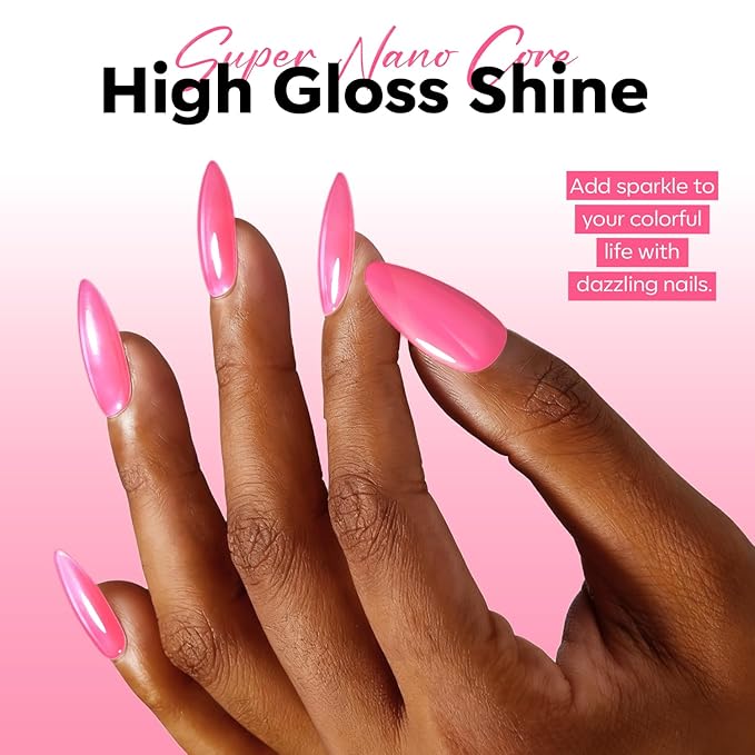 modelones Pink Gel Nail Polish Jelly Pink Rose Gel Nail Polish Translucent Polish Summer Vibrant Soak Off LED Nail Art DIY Nail Manicure 15ML