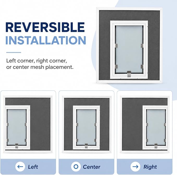 Screen Cat & Dog Doors | Single Flap | 1/2" Frame Screen Doors ONLY | Skilled Install Required | Heavy Frame of Extruded Aluminum | Steel Reinforced Corners | Fresh Air in, Bugs Out! | Hale Pet Door