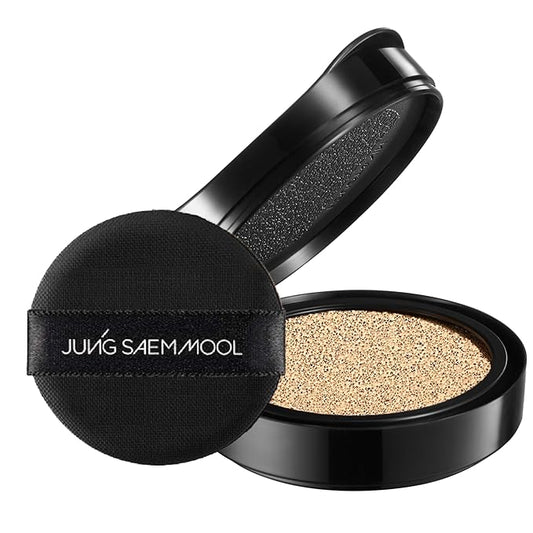 JUNG SAEM MOOL Essential Skin Nuder Cushion Refill | Natural Finish, Buildable Coverage Cushion Foundation by Korean Makeup Artist (Refill Only, 0.49 Fl Oz, SPF 50), 19 Light