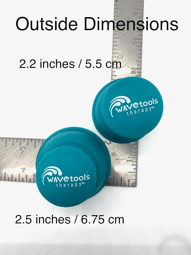 "Riptide" Sport Cupping set of 4 push cups in case by Wavetools Therapy ideal for dynamic cupping, two suctions strengths
