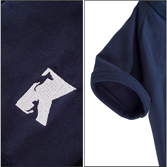 Koneseve Dog Shirts Soft Plain T-Shirt, Basic Solid Outfit - Blue & Red L | 2-Pack Casual Blank Tee Breathable Cotton & Stretchy for Small Dogs & Cats, Pull-on Design, All- Season Daily & Outdoor Wear