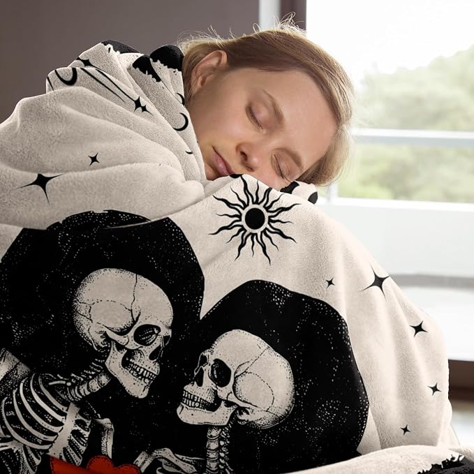 Gifts for Him Her, Anniversary Blanket for Women Men 80"X60" | Birthday Gifts for Boyfriend Girlfriend, I Love You Gift, Engagement, Wedding, Gothic Gifts for Wife, Husband, Couple