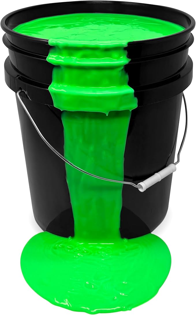 milo UV Neon Green Washable Party Paint | 5 Gallon Bucket | Bulk Fluorescent Party Paint for Rave, Events, Concerts | Glows UV in Black Light | Made in USA | Safe for Skin, Washable, and Non Toxic