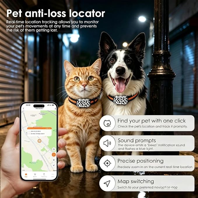 AI Smart Dog Collar with GPS Tracker,Health Activity Monitor & Fitness Tracker,Pet Tracker with Virtual Fence,Dog Pedometer,Sleep Monitoring,Call Function,IP67 Waterproof,Small & Lightweight