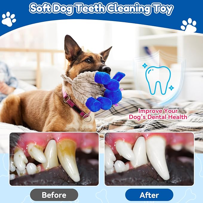 loncoldy Squeaky Dog Toys, Plush Chew Toys for Dogs, Crinkle Interactive Squeaky Stuffed Dog Toy for Small Medium Large Breeds, Dog Toy to Keep Them Busy, Pet Toys for Dogs