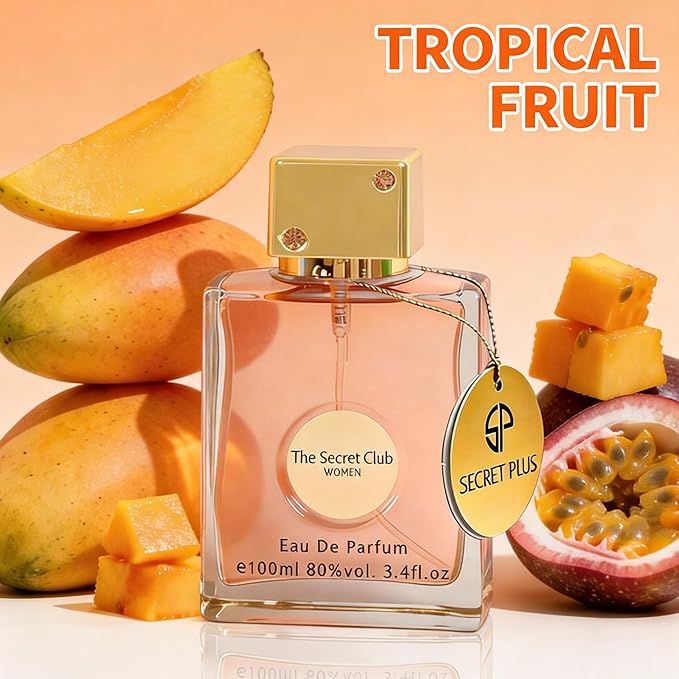 A CENTER The Secret Club Women's Cologne-Style Perfume | 100ml Floral Woody Eau de Parfum | Coconut Tuberose & Musk Scent Gift for Her